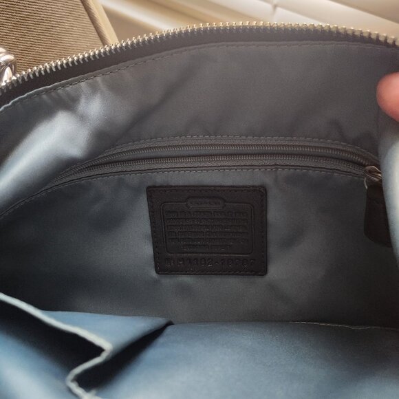 Coach Black and Gray, Hobo Shoulder Bag with Signature Pattern - Picture 4 of 5